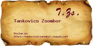 Tankovics Zsombor névjegykártya